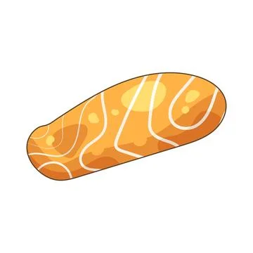 Raw salmon slice Stock Illustration