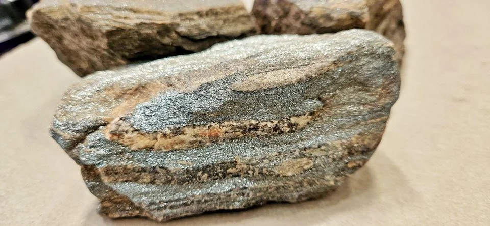 Raw sample of iron ore Stock Photos