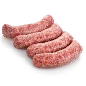 Raw sausages Stock Photos