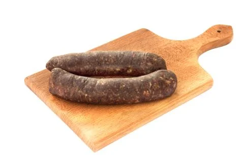 Raw sausages Stock Photos
