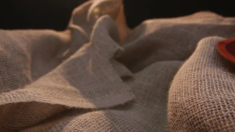 Raw sesame in a container Stockbeeldmateriaal 131447132