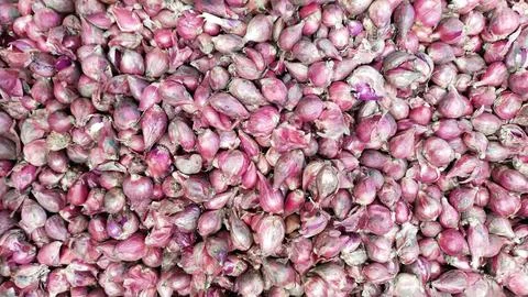 Raw shallots Stock Photos