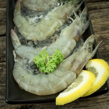 Raw shrimp Stock Photos