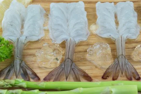 Raw shrimp 스톡 사진