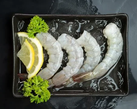 Raw shrimp Stock Photos