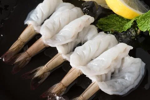 Raw shrimp Foto stock