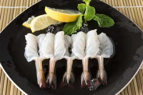 Raw shrimp Stock Photos
