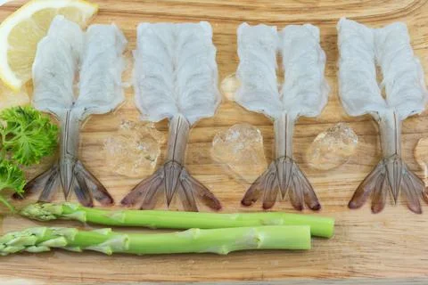 Raw shrimp Stock Photos