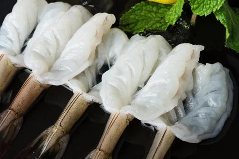Raw shrimp Stock Photos