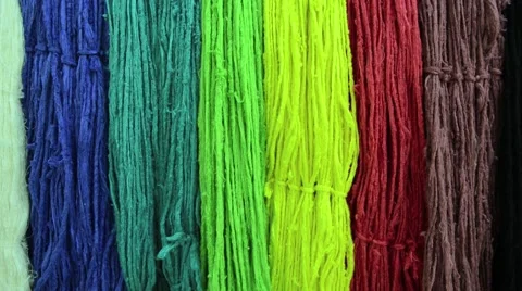 Raw silk thread background Video stock 45531366