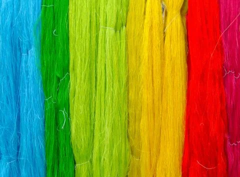 Raw silk thread for background Stock Photos