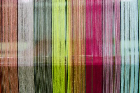 Raw silk thread color for background. Stock Photos