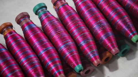 Raw Silk Thread Stock Footage 49169622