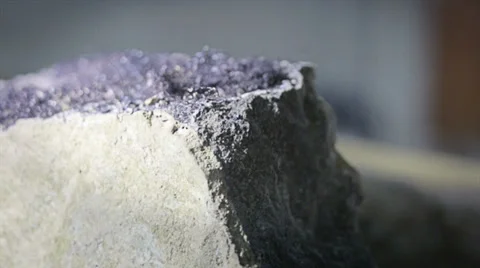 Raw silver on rock Stock Footage 33448479