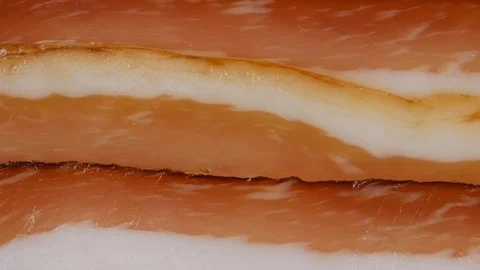 Raw sliced bacon ready for cooking Stock Footage 103225175