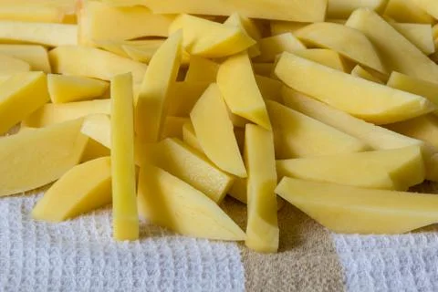 Raw sliced potato Stock Photos