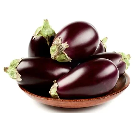 Raw Small Eggplants Stock Photos