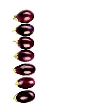 Raw Small Eggplants Stock Photos