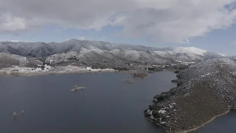 Raw Snowy Mt Lake Stock Footage 127677193