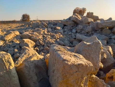 Raw soil Raw bricks Waisted raw bricks Scratch Stock Photos