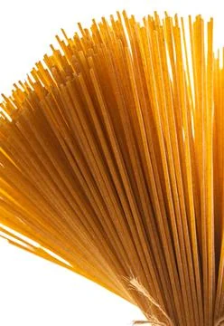 Raw spaghetti closeup Stock Photos