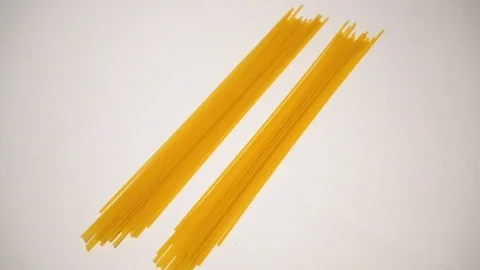 Raw spaghetti on white background. 4 Stock Footage 98154586