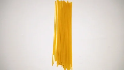 Raw spaghetti on white background. 7 Stock Footage 98154558