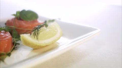 Raw spiced salmon, close-up. Stock Footage 51830095