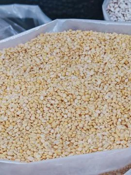 Raw Split Mung Bean Organic Pulse Texture Background Stock Photos