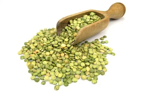 Raw split peas isolated Foto stock