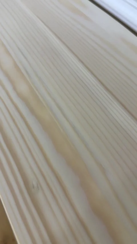 Raw spruce wood texture macro close up zoom fireplace mantel HD vertical Stock Footage 341969800
