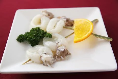 Raw squid Stock Photos