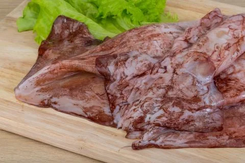Raw squids Stock Photos