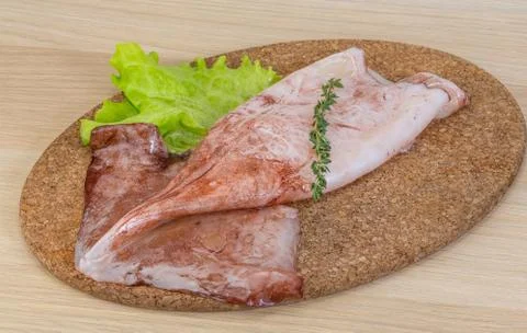 Raw squids Stock Photos