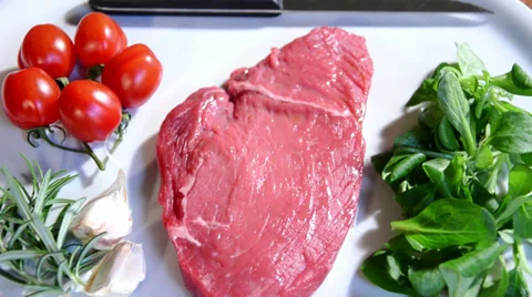 Raw steak Stock Footage 32272701