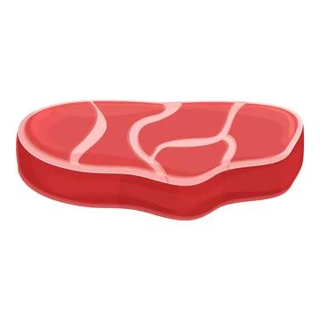 Raw steak icon cartoon vector. Beef meat Stock Illustration