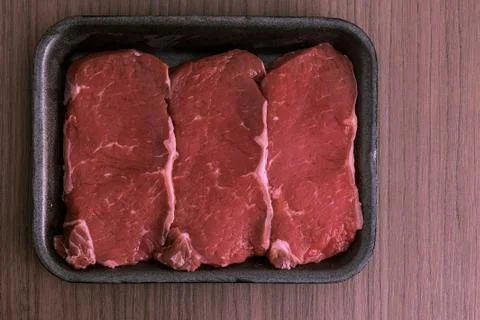 Raw steaks Foto stock