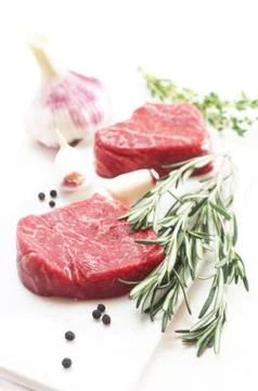 Raw Steaks Stock Photos