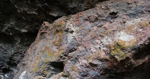 Raw stone Texture in the Cave Stock Footage 291765736