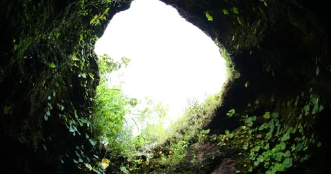 Raw stone Texture in the Cave Stock Footage 291766555