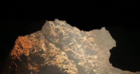 Raw stone Texture in the Cave Stock Footage 291767118