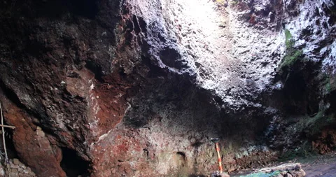 Raw stone Texture in the Cave Stock Footage 291925756