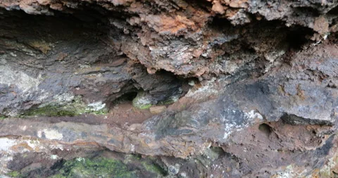 Raw stone Texture in the Cave Stock Footage 291937621