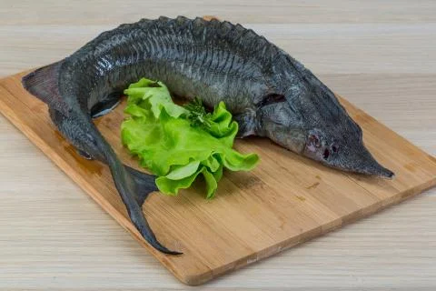 Raw strugeon Foto stock