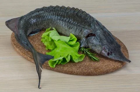 Raw strugeon Stock Photos