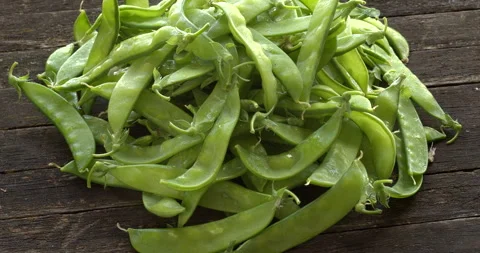 Raw sugar snap pea. Stock Footage 307946119