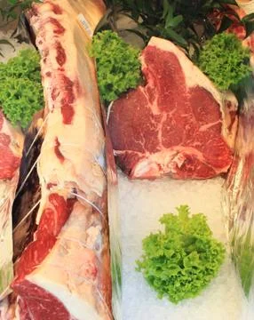 Raw T-Bone steak Stock Photos