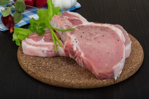 Raw t-bone steak Stock Photos