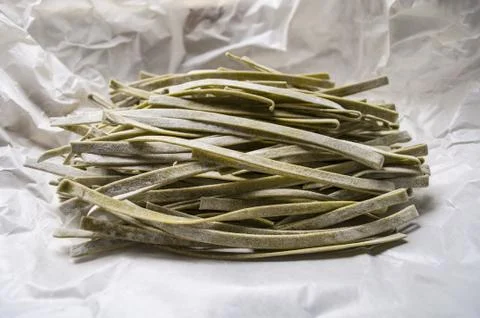 Raw tagliatelle Stock Photos