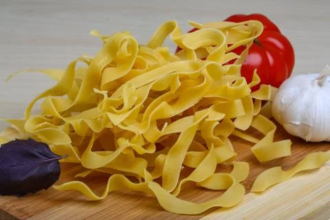 Raw tagliatelle Stock Photos
